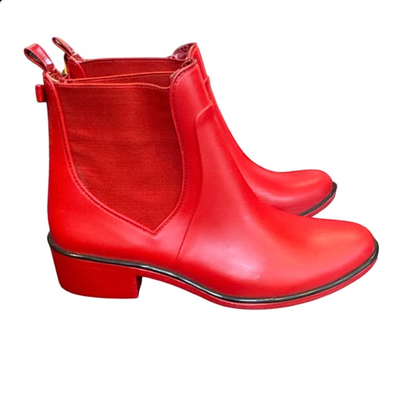 Kate Spade New York Women's Red Sedgewick Rain Boots Size 8/9 - Picture 1 of 9